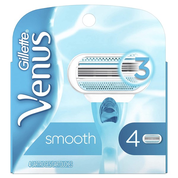 Gillette Venus Smooth Women's Razor Blades - 4 Refills (Packaging May Vary)