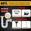 VIVIDA 1-1/2" Sink Drain Pipe Kit, Flexible Drain Pipe P
