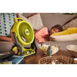 RYOBI RF18-0 18V ONE+ Cordless 3-Speed Whisper Fan (Bare Tool), Hyper Green