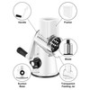 GDL Cheese Grater Rotary, Vegetable Slicer with 3 Interchangeable Drum