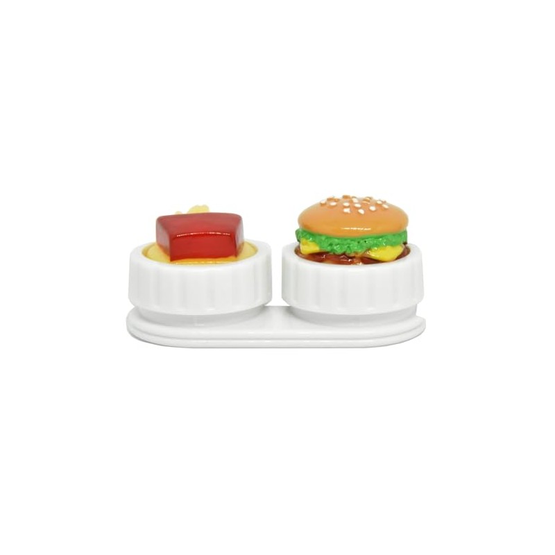 invotis Fast Food Contact Lens Case, brown, yellow