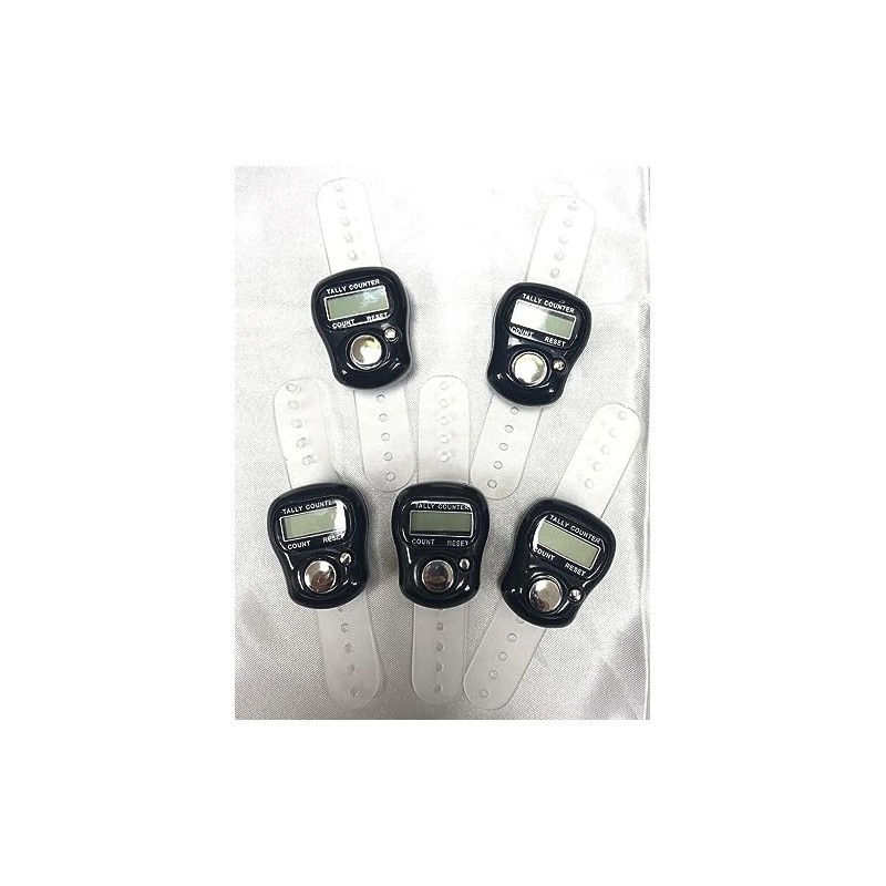 Needs & Wants® Black Digital Finger Ring Tasbeeh Tasbih Tally