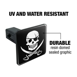 GRAPHICS & MORE Pirate Skull Crossed Swords Jolly Roger Tow Trailer Hitch Cover Plug Insert 1 1/4 inch (1.25")
