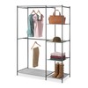 Whitmor Double Rod Closet with Shelves - Black