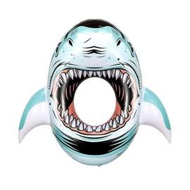 ANCLLO Inflatable Shark Swimming Ring, Adult Swimming Ring, Pool Inflatable Ring, Summer Water Fun, Pool Party, Leisure, Inflatable Shark Swimming Bed for Pool Party Decoration