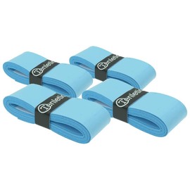 Tenletic MegaGripper Racket Overgrip Tape – Blue – 4-Pack – 0.65 mm Thickness – for Tennis, Squash, Badminton and Other Racquet Sports