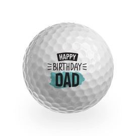 DV DESIGN 3 x Golf Balls - Best Dad Birthday Joke Funny Birthday Golfing Golfer Fan Club Sport Father Daddy Husband Friend Men Boys Ball Gift #GB0015