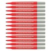 Pentel WhiteBoard Dry Erase Marker, 3.0mm Bullet Point, Markers for Whiteboards, Free of Harmful Chemicals, Red Ink, MW5S-B, Box of 12