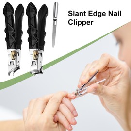 Straight Edge Nail Clipper, Stainless Steel Toenail Clipper, Portable Trimmer Wide-Mouth Fingernail Cutter for Daily Men Women Trimming Manicure Pedicure Travel Home