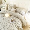 EAVD Garden Style Floral Comforter Set Twin XL Soft Washed