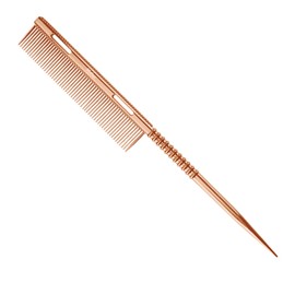 Pointed Tail Hair Comb - Metal Bristle Teasing Hair Brush - Ergonomic Root Teasing Comb Detangling Styling Tool for Daughter Wife