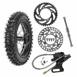 Unbranded 12" Rear 80/100-12 Wheel Tire Rim Disc Brake Dirt Bike CRF70 TTR 110CC 125cc