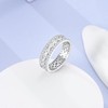 NARMO 925 Sterling Silver Ring for Women Twisted Infinity Cubic
