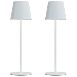 Kakanuo Cordless Table Lamp Rechargeable White - KK 2 Pack 5000mAH Battery Operated Lamp for Table, 3 Color Stepless Dimming Wireless Lamp for Kitchen Counter, Outdoor Patio, Touch Control