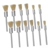 NOLITOY 15pcs Mini Copper Wire Brush Set Handle for Cleaning