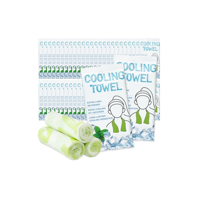 25 Count Extra Large Disposable Cooling Towels for Sports &