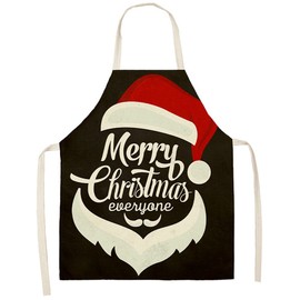 crazy bean Christmas Apron Cartoon Apron Kitchen Apron Christmas Party Sleeveless Cute, d