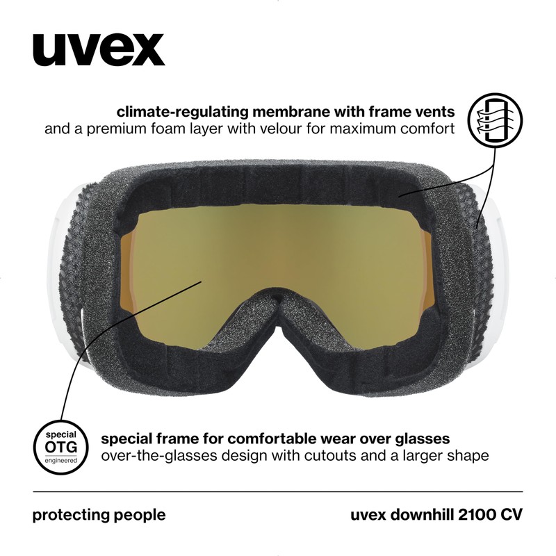 uvex Downhill 2100 CV Ski Goggles Matte White