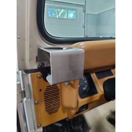 Flat Front Cup holder for Jeep Wrangler YJ STEEL, MADE IN USA -single