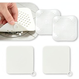 4PCS Tapón de Silicona para Desagüe de Suelo(2pcs tapa de bloqueo y filtro) 2pcs tapas de bloqueo antiolor y 2pcs tapas de filtro,Bloquear el Olor Cubierta de Desagüe de Ducha,Tapa de para baño,bañera