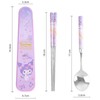 Kuromi Chopsticks & Spoon Flatware Tableware Set with Case, 3