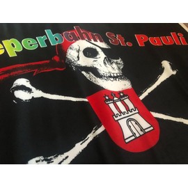 St. Pauli Hamburg Reeperbahn Pirate Flag 30 x 45 cm
