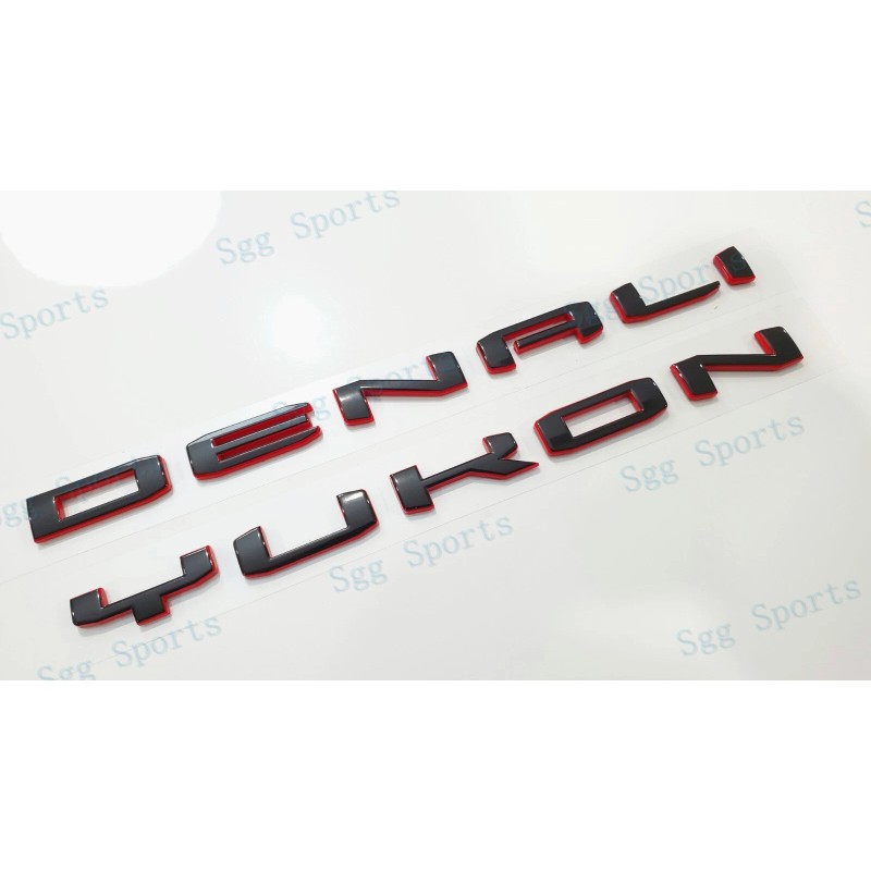 GMC 2pcs GMC 2021-2023 Yukon Yukon XL Black Red Rear