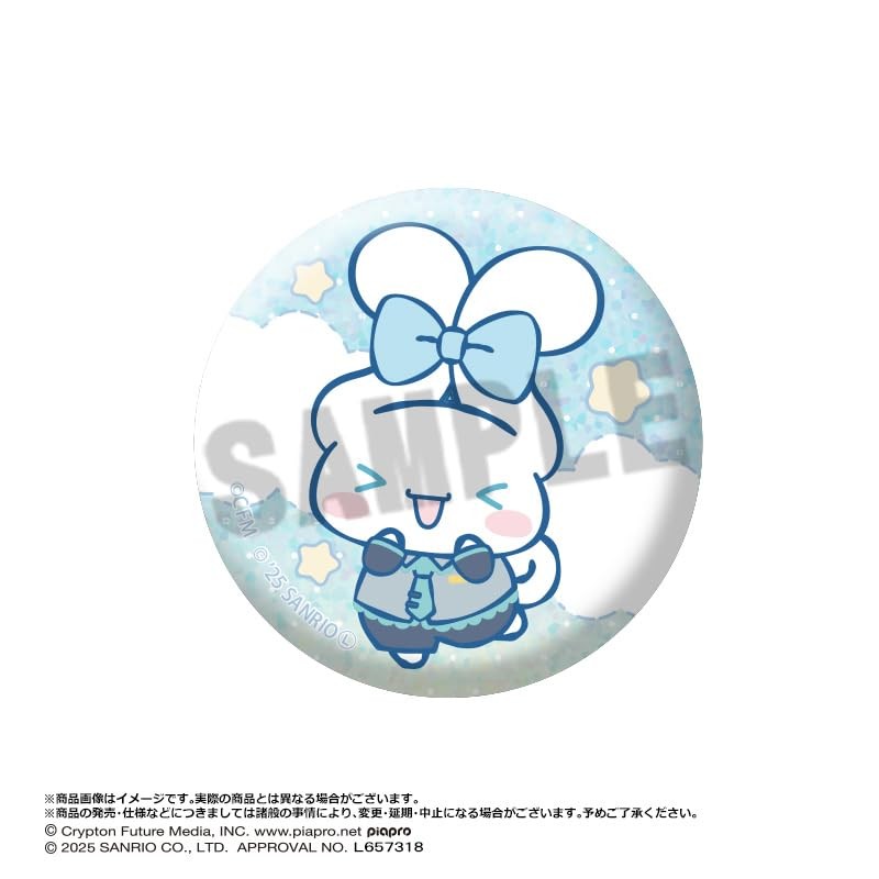 Hatsune Miku x Cinnamoroll Trading Glitter Tin Badge 8 Pack