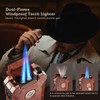 5-in-1 Torch Lighter with Cutter, Holder, Punch, Draw Enhancer Tool,
