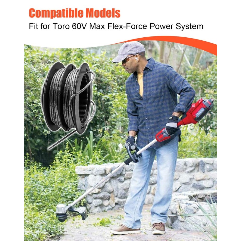 NTSUMI 0.080" 30FT Dual Line Spool Fit for Toro 88616