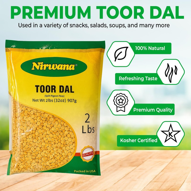 Split Pigeon Peas (Toor Dal) – Premium Dry Yellow Lentils