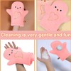 QEQSHQO Face Cloth Wash Mitt with Animal Motif Bath Toy