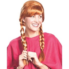 Enigma Costume Wigs Anna Princess Wig – Dark Strawberry Blonde Braided with Silver Streak Fairytale Cosplay & Halloween Arendelle Scandinavian Let it Go Ana Snow Queen Maxwigs Care Guide
