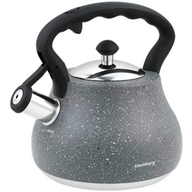 Marble Whistling Kettle Grey Gas Cooker Induction All Stove Types 2.7L