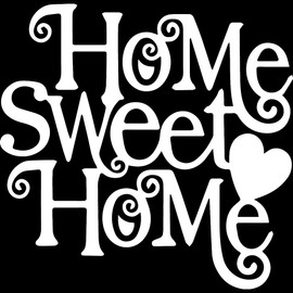 ANGDEST Home Sweet Home (White) (Set of 2) Premium Waterproof Vinyl Decal Stickers for Laptop Phone Accessory Helmet Car Window Bumper Mug Tuber Cup Door Wall Decoration