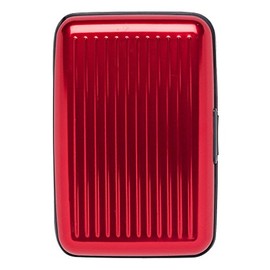 Monarque - Red Solid Armored Wallet Credit Card Case with RFID Data Theft Protection - Slim Design Fits in Front Pocket