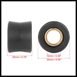 Hihaha 2pcs Motorcycle 10mm Rear Shock Absorber Cushion Rubber Ring Bush Durable Material