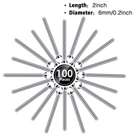 Ripeng 100 Pieces Extra Long Outlet Screws Long Electrical Outlet Screws Machine Screws Device Mounting Screws Electrical Outlet Extender for Fix Wonky and Sunken Outlets (6-32 x 1-1/2 Inches)