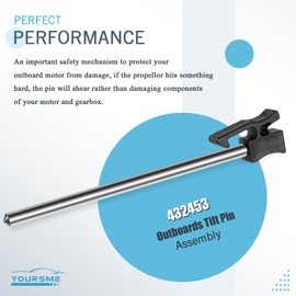 432453 Outboard Tilt Pin Assembly Fit for 1980-1990 Johnson Evinrude Outboards 4/4.5/6/7.5/8/9.9/14/15 HP Replace for 0432453 0389835 0334470 0390441 0334469 778197