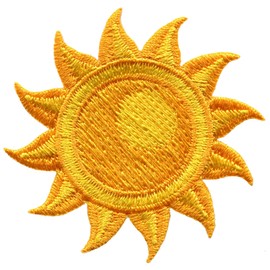The Sun Star Astrology Embroidered Applique Iron-on Patch S-1511