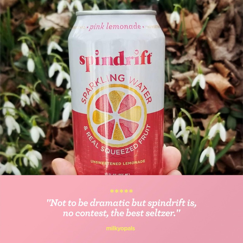 Spindrift Pink Lemonade Can 12 Ounce (Pack of 24)