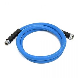AG-Lite 1" x 6' Rubber Lead In Water Hose with Solid Brass GHT Couplings for Agricultural & Industrial Watering