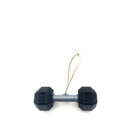 Dumbbell Ornament, 3.25" Length (Black)