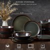 HaWare Plates and Bowls Set, Stoneware Dinnerware Sets, 18-Piece Hand-painted