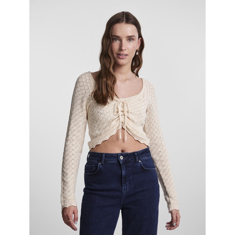 Name It Pcjudy Ls Women's Cropped Knit, Birch