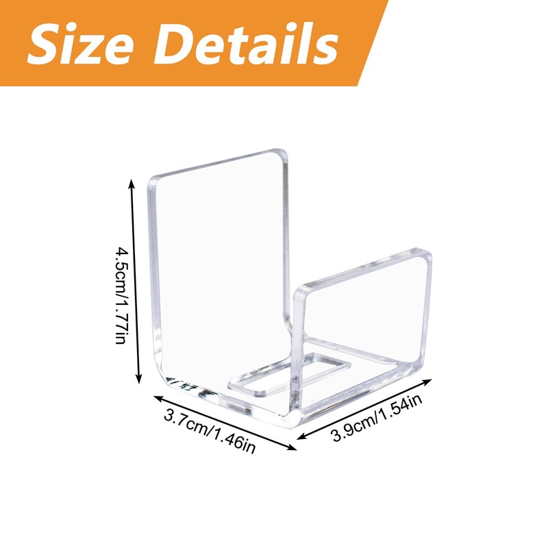 MOROBOR Adhesive Sponge Holder, 2pcs Acrylic Dish Sponge Holders for