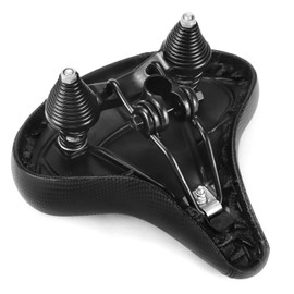 QWORK Oversized Bike Seat, Extra Padded Bike Seat – Compatible with Indoor Bikes, Exercise Bikes, Cruiser, Road Bikes, Bicycle Saddle Replacement, Universal Fit, for Men & Women