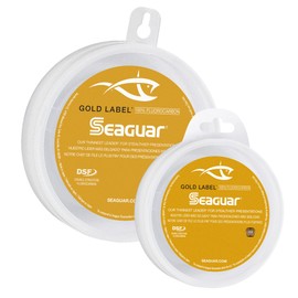 Seaguar Gold Label Fluorocarbon Leader – Thinnest & Strongest Seaguar Leader Yet; Double Structure for Incredible Strength and Softness, Low Memory for Easy Cinching Knots, 50 Yards