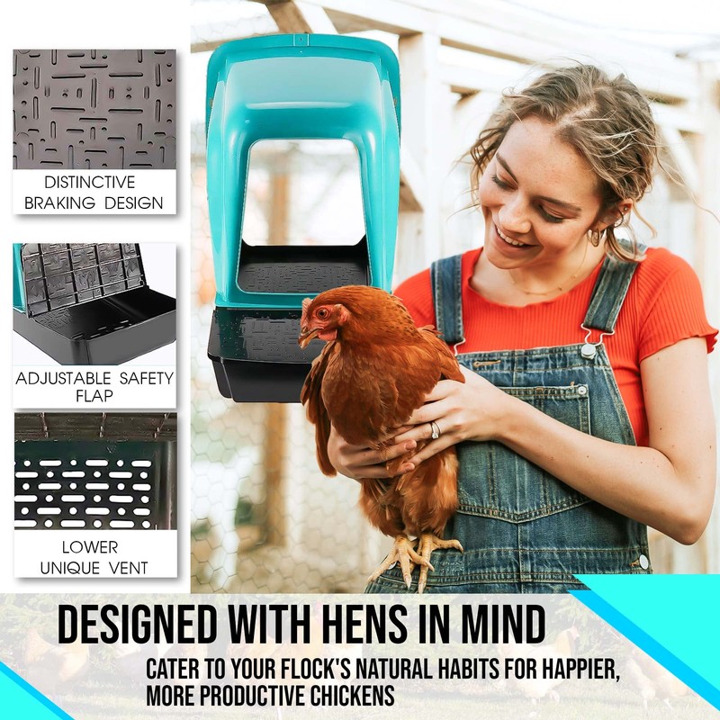 TOSSCA Nesting Boxes for Chicken Coops | Roll Away Hen