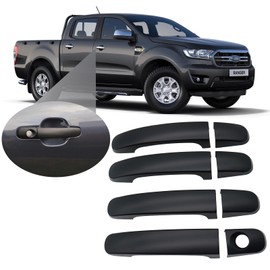 JHCHAN Door Handle Protector for Ford Ranger T6 T7 T8 Wildtrak Raptor Wolftrak Stormtrak 2012-2022 Manual Accessories Door Handle Exterior Cover 4PCS Matte Black